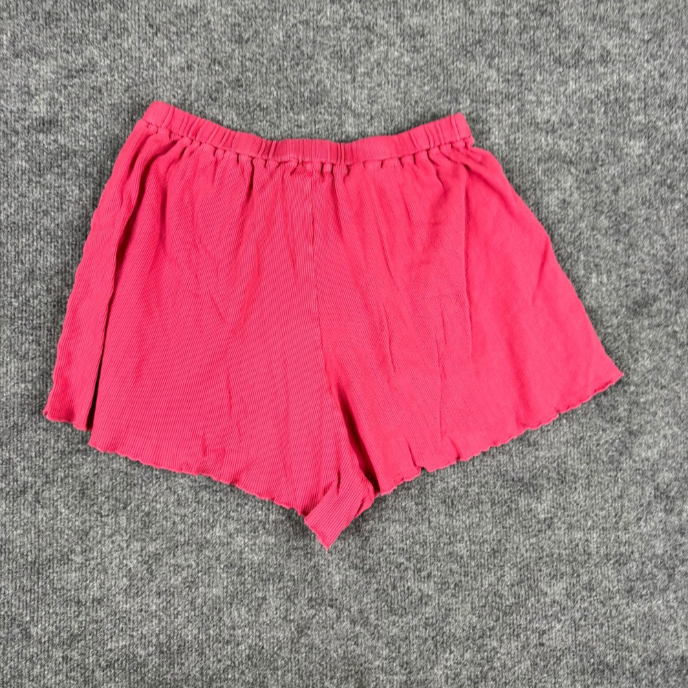 All the Babies Shorts Womens Size Small Pink Organic Cotton Ribbed Knit Lounge